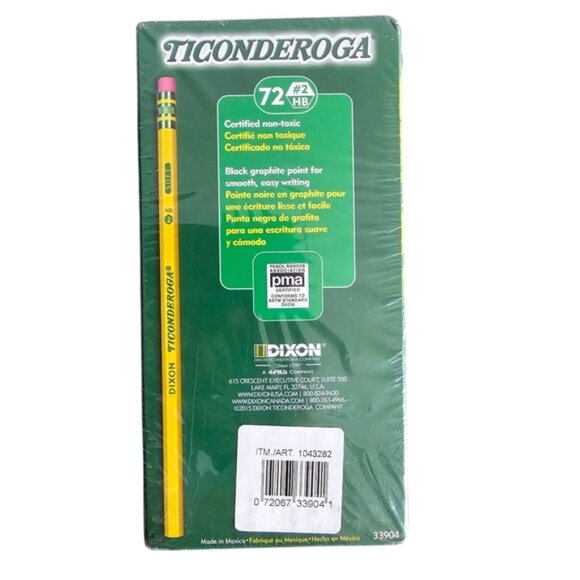 Ticonderoga Yellow Wood Pencils - 72 Pack NEW - Picture 4 of 7